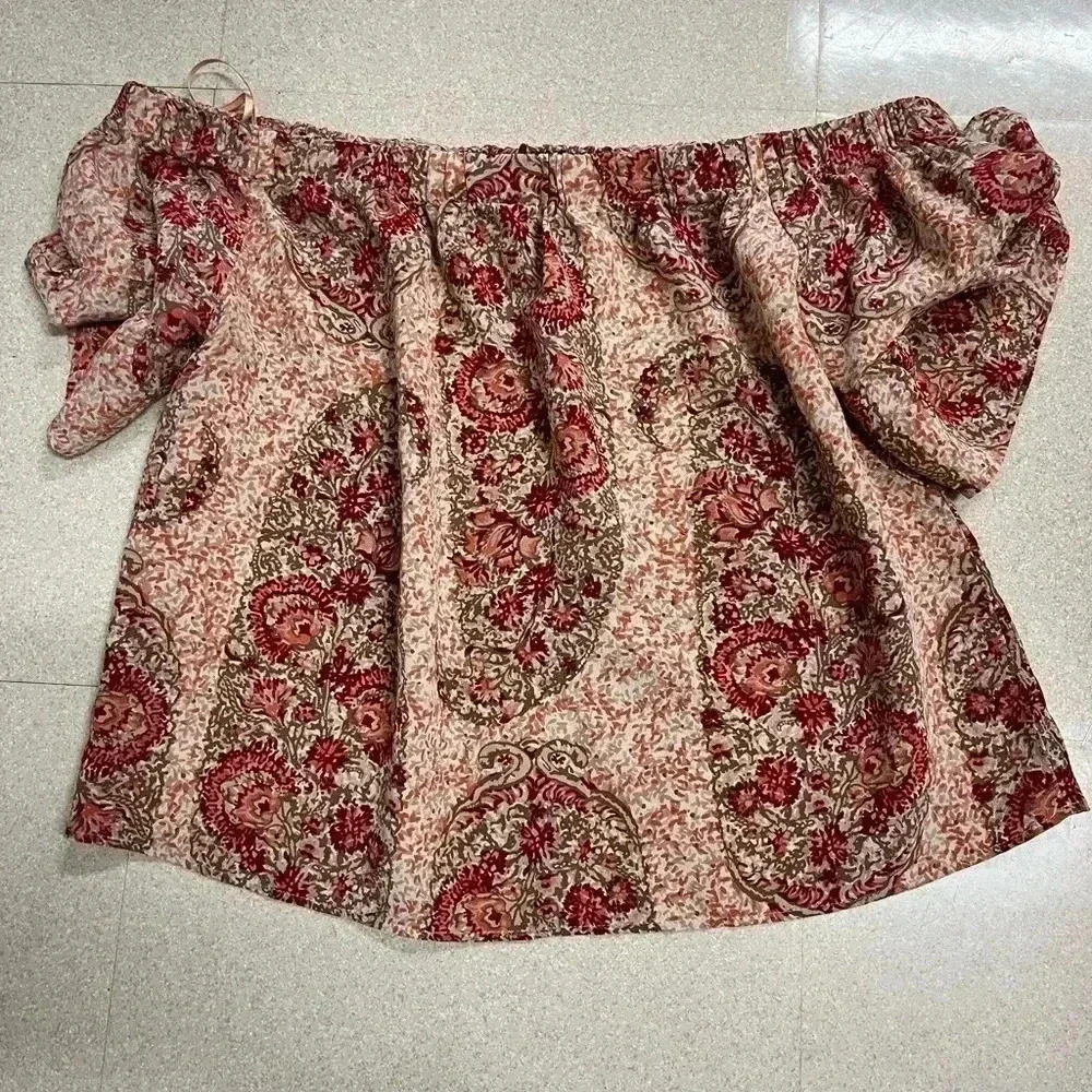 Madewell Floral Off the Shoulder Crop Top size xs
